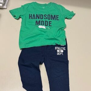 Carter's Green and Navy Kids Matching Set